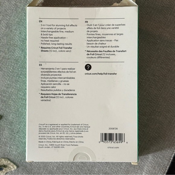 Cricut Foil Transfer Kit with 3 Tips & Sheets – Gently Used - Picture 2 of 7